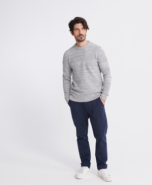 Superdry Keystone Crew Neck Férfi Ugró Szürke | BJTRL2135